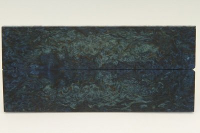 Plaquettes pour la coutellerie, Bouleau de Carélie stabilisé bleu, ref:PBMs64571b