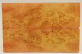Plaquettes pour la coutellerie, Loupe d'Erable Ngundo stabilise orange, ref:PLpErs55122o