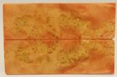 Plaquettes pour la coutellerie, Loupe d'Erable Ngundo stabilise orange, ref:PLpErs55120o